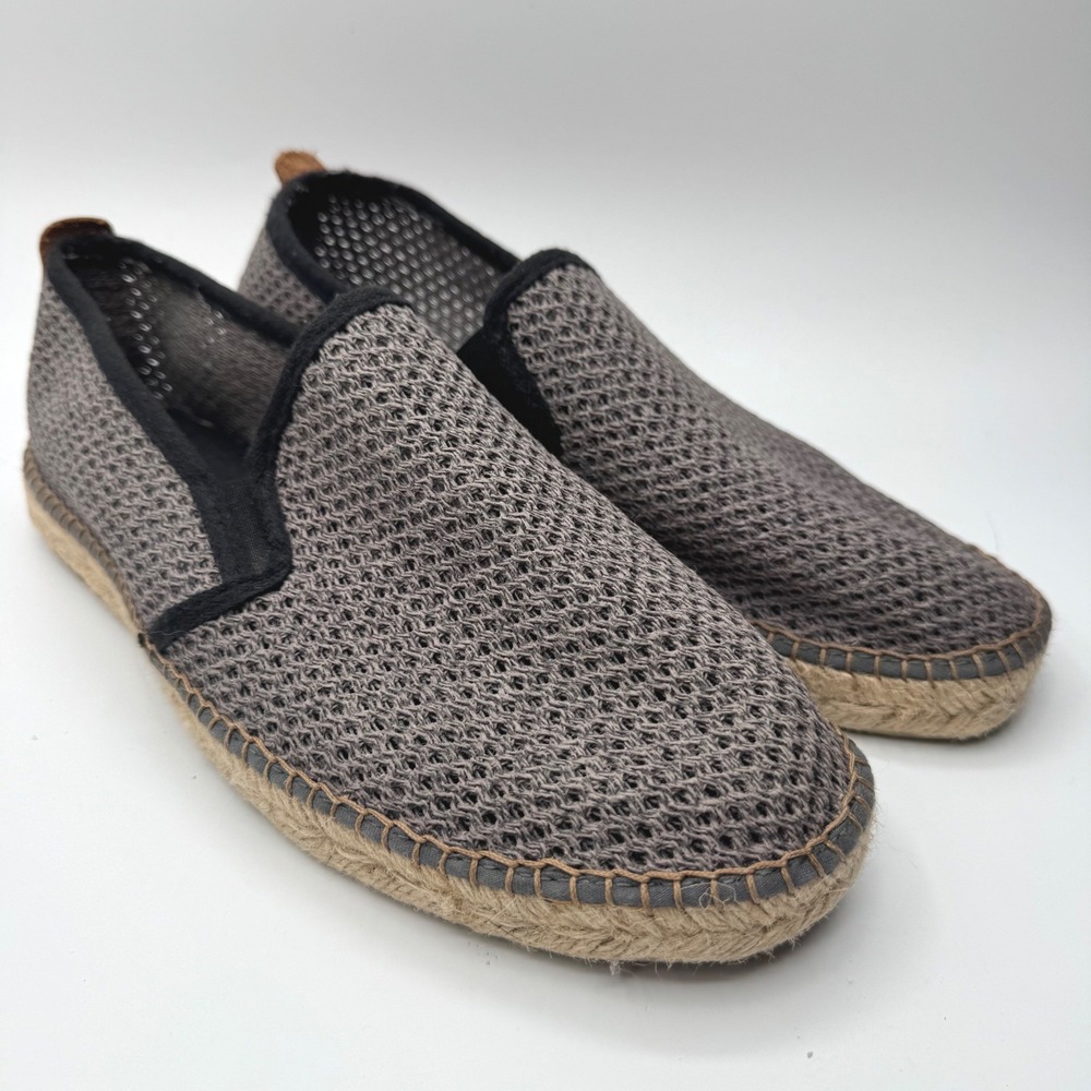 Toni Pons Mens Grey Mesh Slip On Espadrilles Made in Spain Size 42EU 8.5US